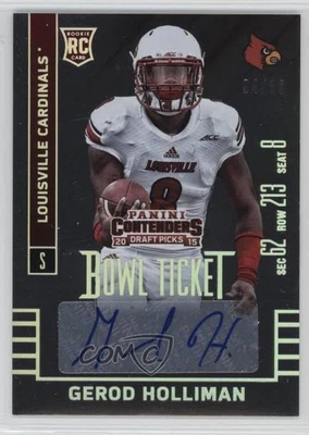 2015 Panini Contenders Draft Picks Bowl Ticket /99 Gerod Holliman Rookie Auto RC - Image 1 of 2