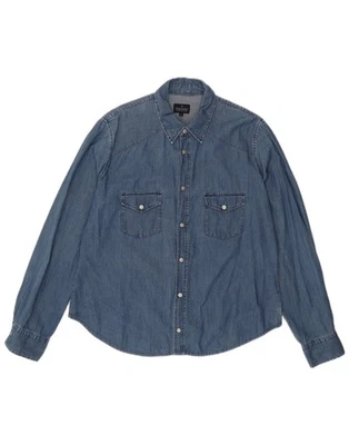 Camisa TRUSSARDI JEANS Hombre XL Azul Algodón CL04 Foto 1 de 3