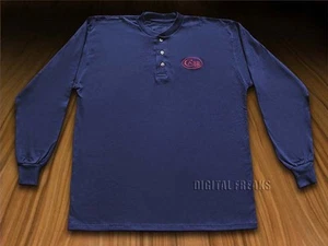 Case xx Navy Blue Long Sleeve Small T-Shirt Henley Cotton Jersey 52455 - Bild 1 von 4