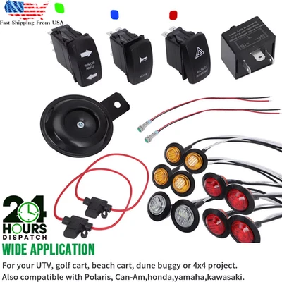 Kit de señal de giro y bocina LED para Kawasaki Mule Pro Teryx Teryx 4 STREET LEGAL UTV Foto 1 de 4