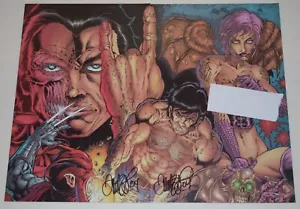Faust 777 The Wrath "Darkness in Collision" #2 & 3 RARE Connected Nude SIGNED - Foto 1 di 5
