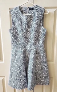 Kate Spade Saturday Geometric Lines Women's Fit  & Flare Dress Size 6 - Picture 1 of 10
