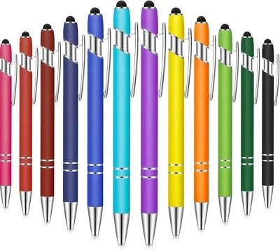 24 Pack Stylus Pens for Touch Screens - Universal 2 in 1 Stylus Black Ink Pen - Image 1 of 4