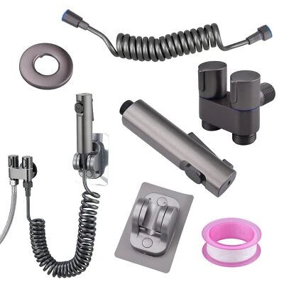 Pulvérisateur de Bidet à Main Kit Douchette WC Double Mode Avec Ensemble de T... - Photo 1/4