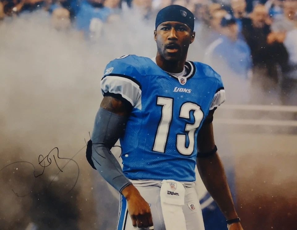 Foto colorida autografada 8,5x11 de Nate Burleson - Imagem 1 de 1