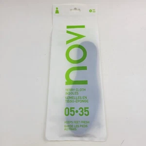 Novi Terry Cloth Insoles Eco Friendly- Size 5 (05.35) New - Picture 1 of 4