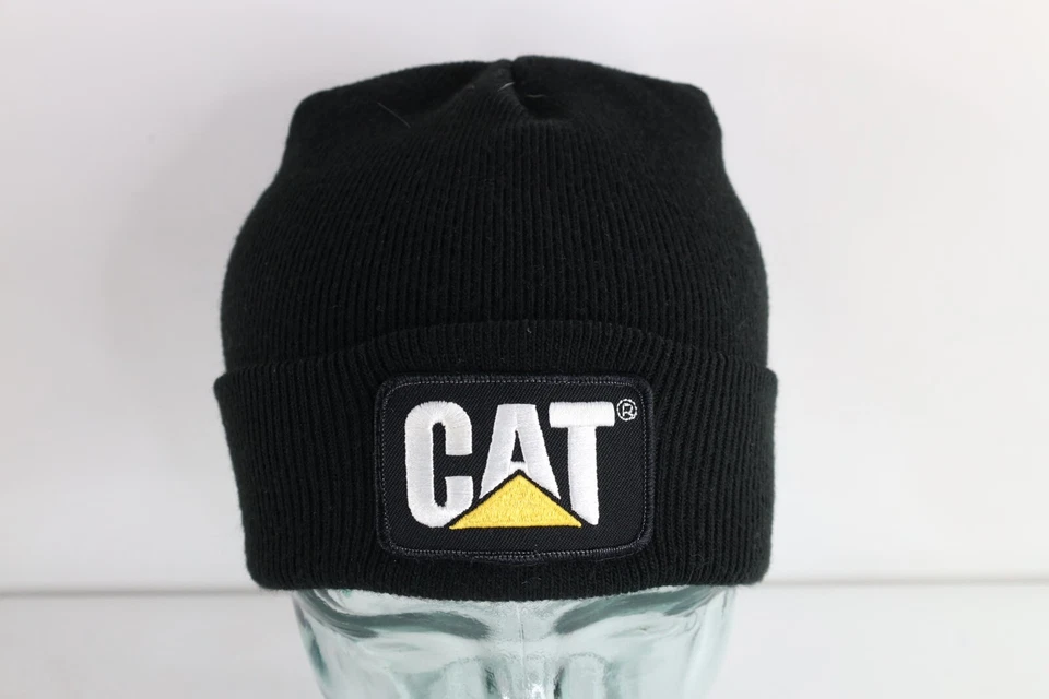 De colección Años 90 Gato Oruga Deletrear Parche Invierno Gorro Gorra Negro EE. UU. Foto 1 de 4