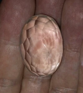 Faceted Himalayan Quartz High Vibing Clarity Lens Mini Palmstone 11g New! - Picture 1 of 6