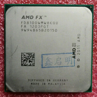 AMD FX-8100 CPU 8-Core 2.8GHz 8M FD8100WMW8KGU AM3+ 95W Processor - Image 1 of 2