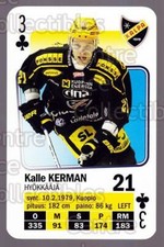 2011-12 Finnish SM LIIGA Playing Card #42 Kalle Kerman