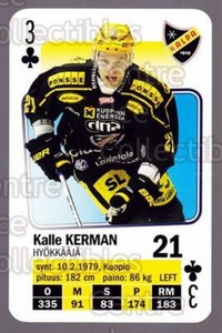 2011-12 Finnish SM LIIGA Playing Card #42 Kalle Kerman