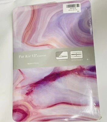 Hard Shell Cover Case For MacBook Air  13” Model  A1466 A1369 Pink Marble Art - Image 1 of 2
