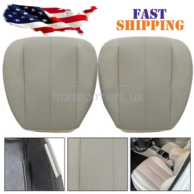 Cubierta de asiento de cuero tostado para conductor y pasajero para Subaru Outback Legacy 2013 2014 Foto 1 de 4