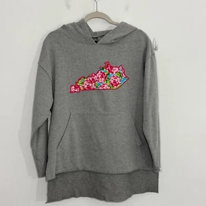 City Streets Womens Hoodie XS Gray Kentucky Aplique Kangaroo Pockets Leisure - Picture 1 of 15