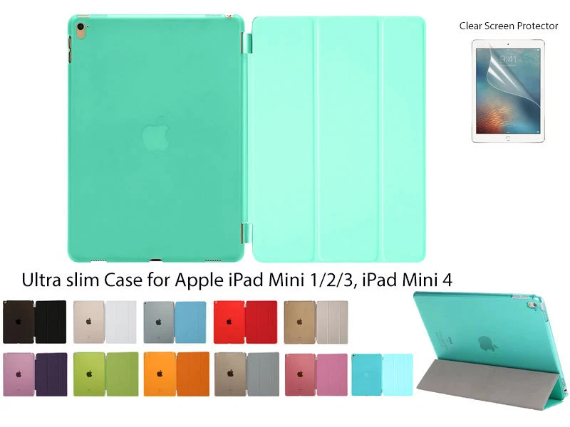 For iPad Mini 1/2/3, iPad mini 4 Screen Protector/Magnetic Slim Cover Case - Image 1 of 1