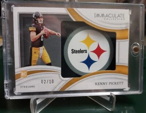2022 Immaculate Kenny Pickett Pittsburgh Steelers SSP Rookie Logo Relic # 02/10 - Picture 1 of 5