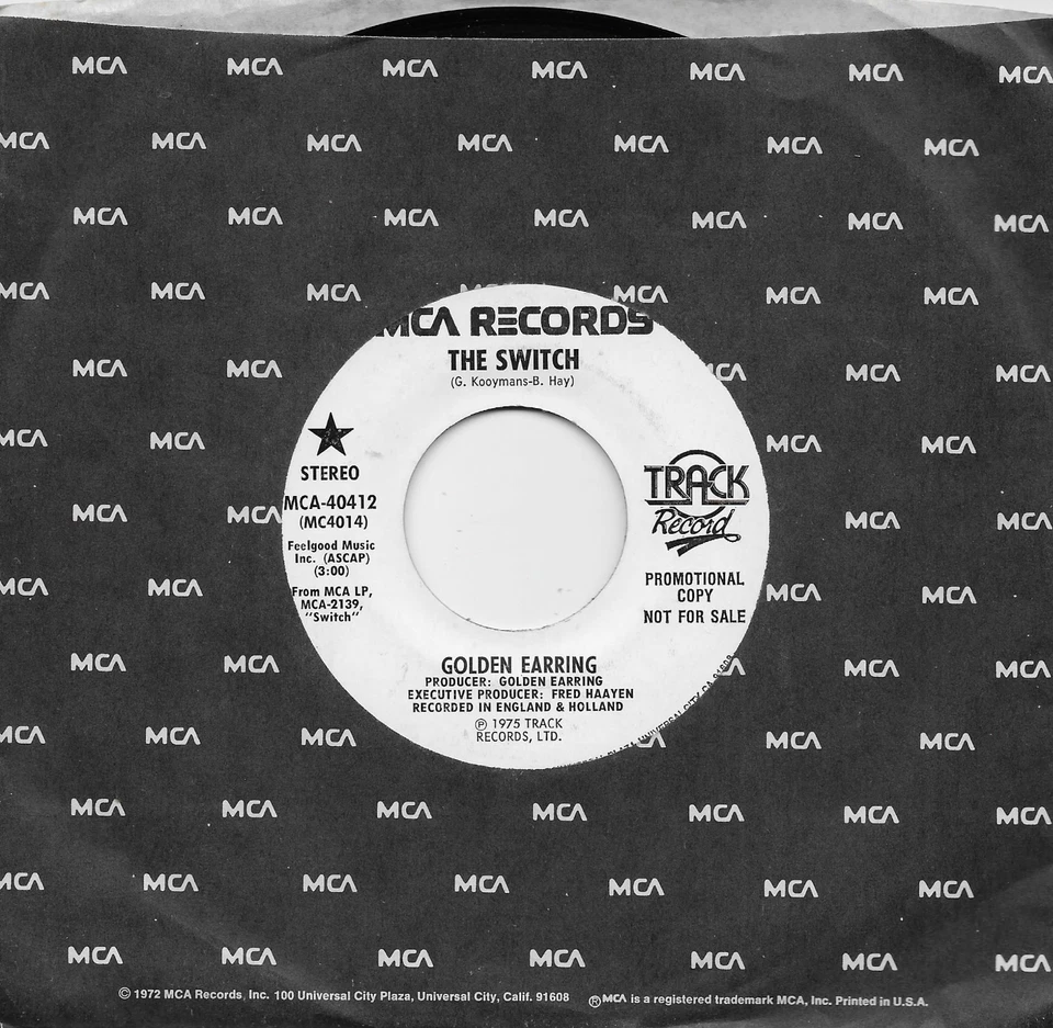 GOLDEN EARRING  The Switch  rare promo 45 from 1975 - Image 1 of 1