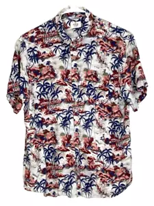 Marine Lagenlook Herren XL Tropical Leinenmischung Hawaii Kurzarm Knopfleiste Hemd - Bild 1 von 8