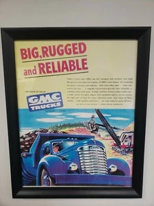 Camión GMC 1937 anuncio General Motors grande resistente confiable vintage impreso anuncio - Imagen 1 de 2