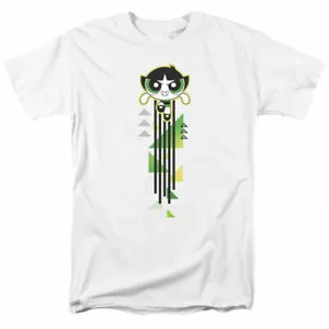 Powerpuff Girls Buttercup Streak T Shirt Mens Licensed Cartoon Merchandise White - Picture 1 of 2