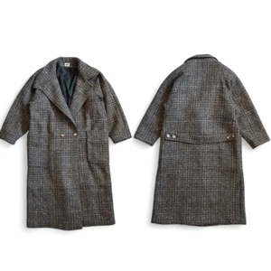 Vintage CPi Long Wool Tweed Coat 14 Classic Timeless  Academia City Warm Busines - Picture 1 of 10