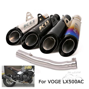 Slip for VOGE LX500AC Exhaust Tips Muffler 310mm Mid Link Pipe Modified System - Foto 1 di 11