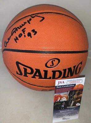 Calvin Murphy Houston Rockets signed F/S NBA Replica Game Basketball Ball JSA - Image 1 of 3