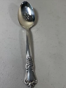 Oneida Wm A Rogers Valley Rose 1956 slotted Spoon Single silverplate - Picture 1 of 6