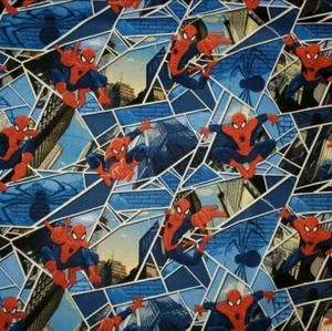 REMNANT 12" x 44"  Fabric Marvel Licensed SPIDERMAN NOT bty - Picture 1 of 4