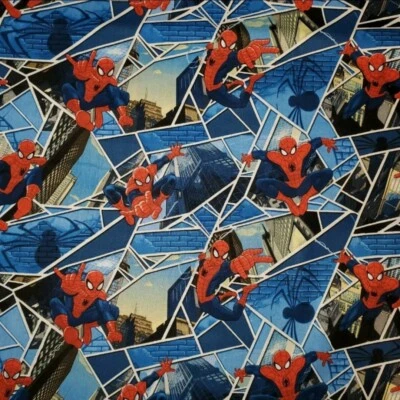 REMNANT 12" x 44"  Fabric Marvel Licensed SPIDERMAN NOT bty - Image 1 of 4