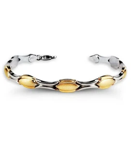 Bracciale a maglie in oro giallo massiccio 10 kt in argento sterling 925 - sg2 - Foto 1 di 2