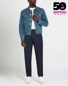 RRP €590 ERMENEGILDO ZEGNA Light Denim Trousers IT48 US38 S-M Blue Garment Dye - Picture 1 of 9