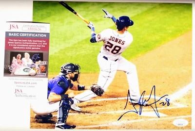 TAYLOR JONES Signed Houston Astros 8x10 Photo (JSA COA) Auto Autograph - Image 1 of 4