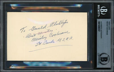 Mickey Cochrane Autographed 3x5 Index Card Tigers "To Gerald" Beckett #14066557 - Image 1 of 2