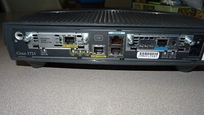 Cisco 1721 modular access  Router with WIC-1ENET & WIC-1DSU-T1 V2 cards - Image 1 of 3
