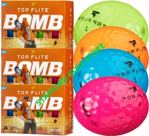 Top Flite 2022 Bomb Color Blast Long Drive Golf Balls Combo Pack 24/48 Balls New - Picture 1 of 10