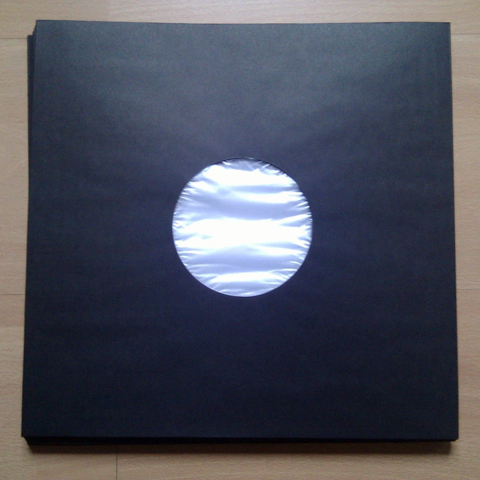 20 LP Innenhüllen Deluxe Kunststoff-Fütterung Schwarz für 12" Vinyl / NEU