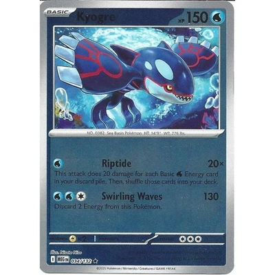 034/132 Kyogre : (Reverse Holo) Card : Mega Evolution : Pokemon TCG - Image 1 of 2