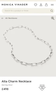 MONICA VINADER ALTA CHARM NECKLACE - £498 - Picture 1 of 11