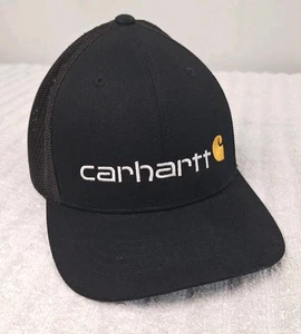 Gorra Carhartt negra ajustada ajuste flexible talla M/L malla trasera - Imagen 1 de 8