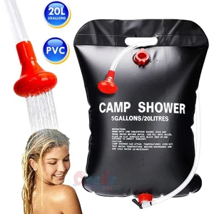 Bolsa de Ducha 20L Bolsa de Agua Portátil Exterior Camping Solar Calefacción 5 Galones - Imagen 1 de 18