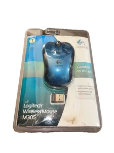 NEW SEALED Logitech M305 Wireless Optical Mouse w/ Receiver Blue - Picture 1 of 3