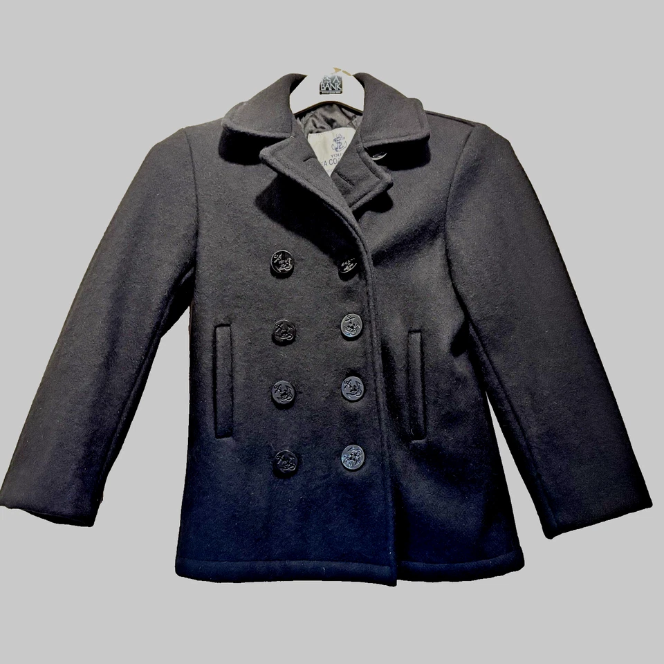 Abrigo Rothco Marina de los Estados Unidos Juvenil Guisante Negro Lana Forro Acolchado Pesado Juvenil Mediano Foto 1 de 4