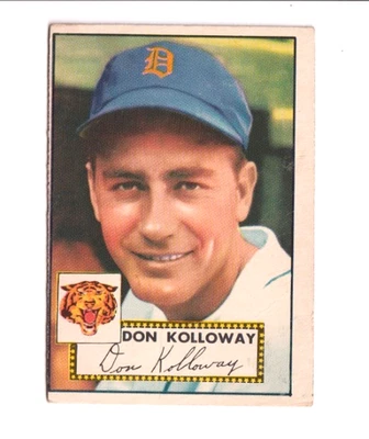 1952 Topps Baseball Card #104 Don Kolloway Posen ILL Nice!  see scan - Image 1 of 2