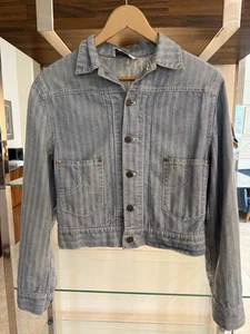 Vintage Ralph Lauren Western Original Sample Railroad Stripe Jacket Side Buckles - Picture 1 of 11