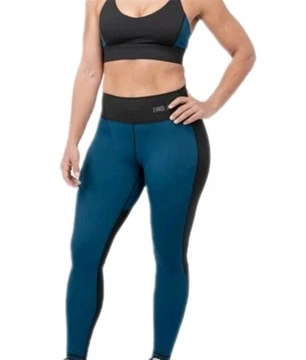 EVRE3 x Barbell Apparel Blue Black Heart Sculpt Leggings Women’s M NWOT - Image 1 of 4