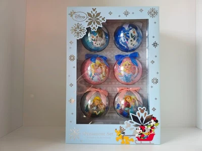 Disney Store Sketchbook Frozen Ornament Ball Set 6 Elsa Anna Olaf Christmas New - Image 1 of 4