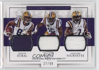 2017 National Treasures Collegiate /99 Travin Dural Malachi Dupre #3 Rookie RC - Image 1 of 2