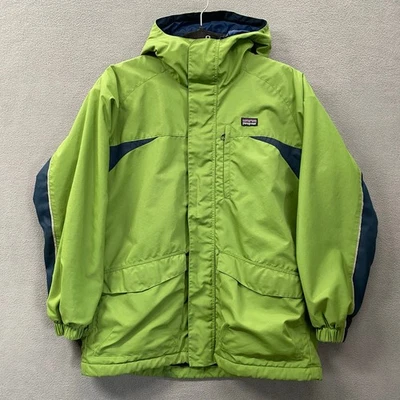 Patagonia Kids Infurno Jacket Coat L Green Fleece Lined Hood Water Repellent  - Image 1 of 4