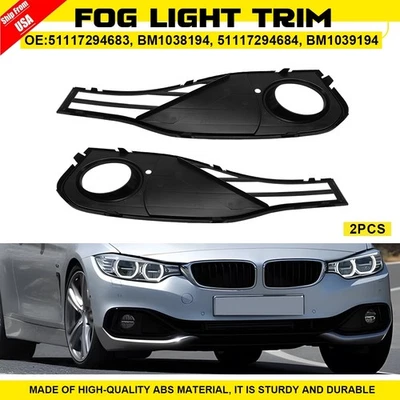 For BMW 428i 430i 435i 440i 2014-2020 Fog Light Bezel Cover Trim Pair Left+Right Foto 1 de 4